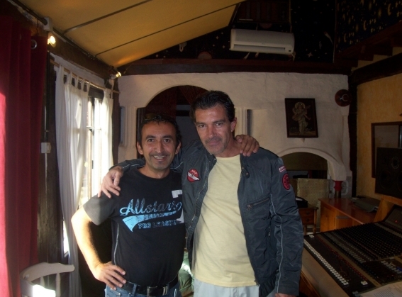 Rafael in the Studio with Antonio Banderas